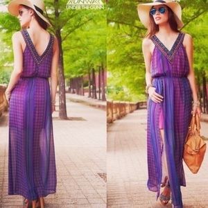Francesca’s Boho Beaded Maxi Dress